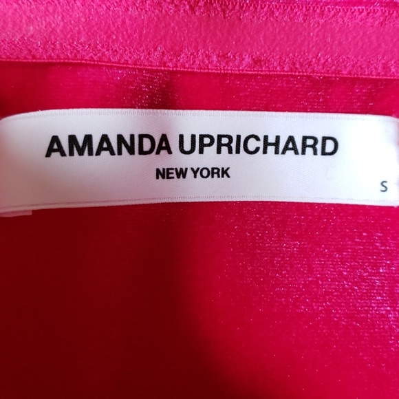 Amanda Uprichard Pink Velvet Lace Slit Dress - Picture 8 of 9